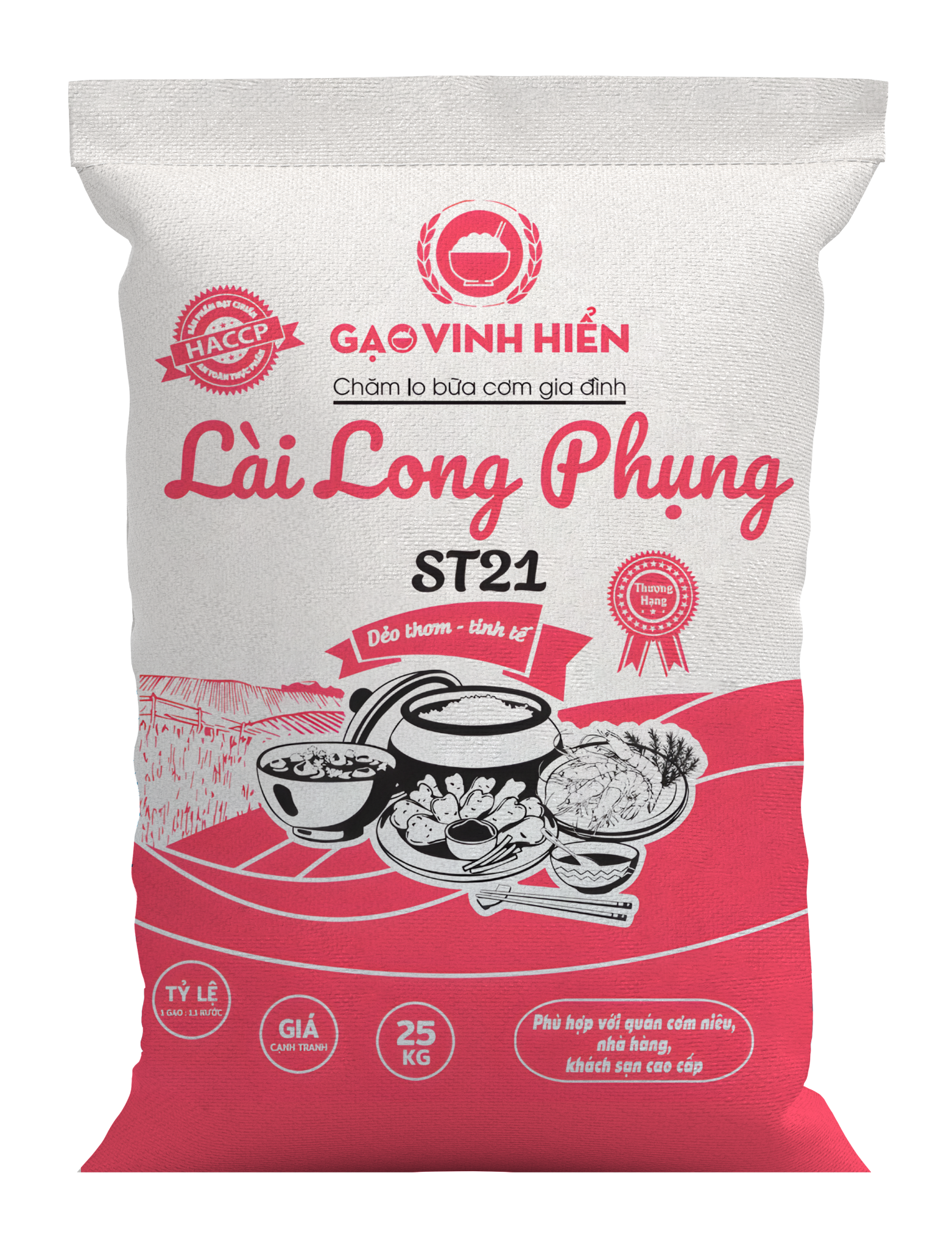  Gạo Cơm Niêu Lài Long Phụng Vinh Hiển 25KG 