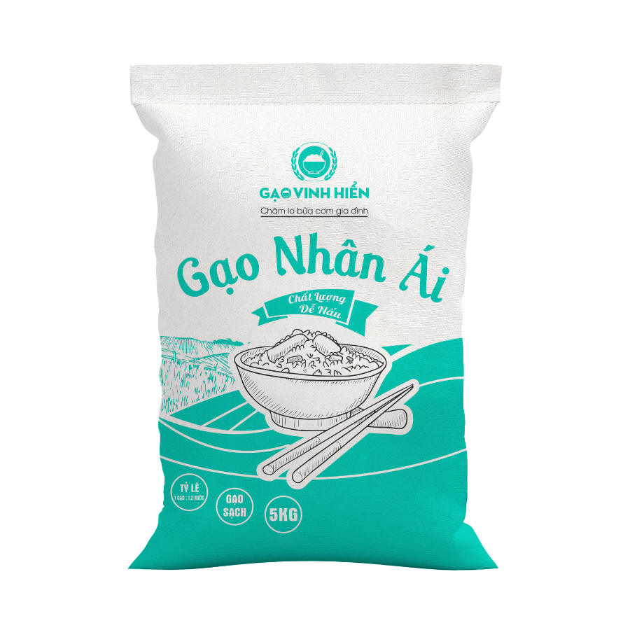  Gạo Nhân Ái Vinh Hiển 5KG - Gạo Từ Thiện, Gạo Công Đoàn 