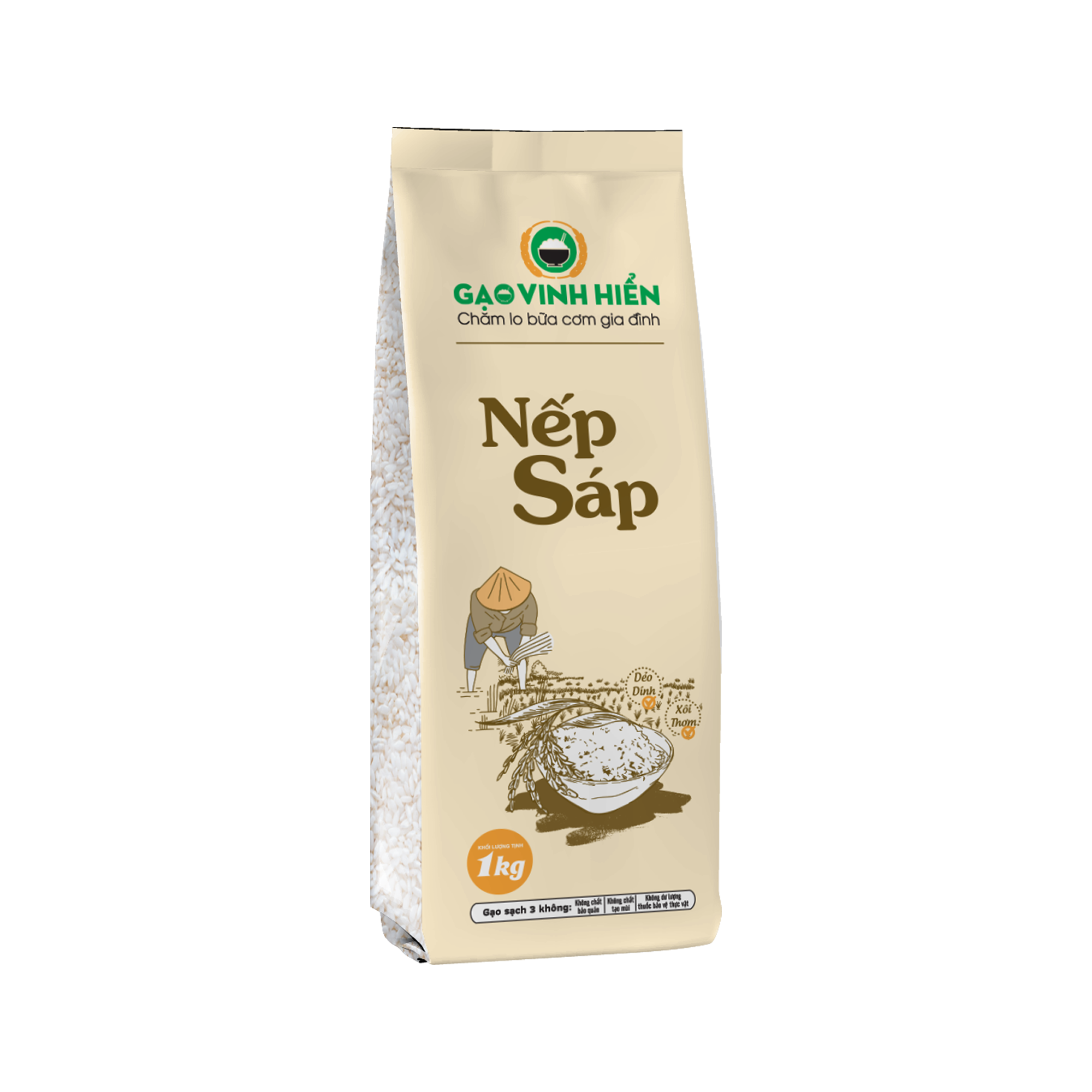  Nếp Sáp Vinh Hiển- Túi 1KG 