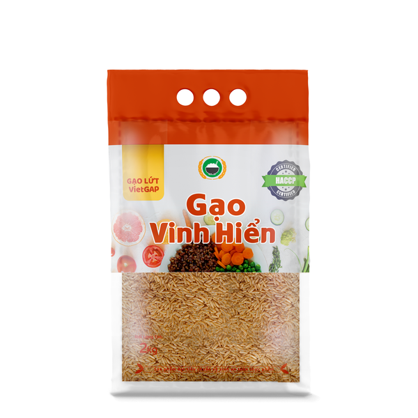  Gạo Lứt Trắng Vinh Hiển 2KG- Chuẩn VietGap 