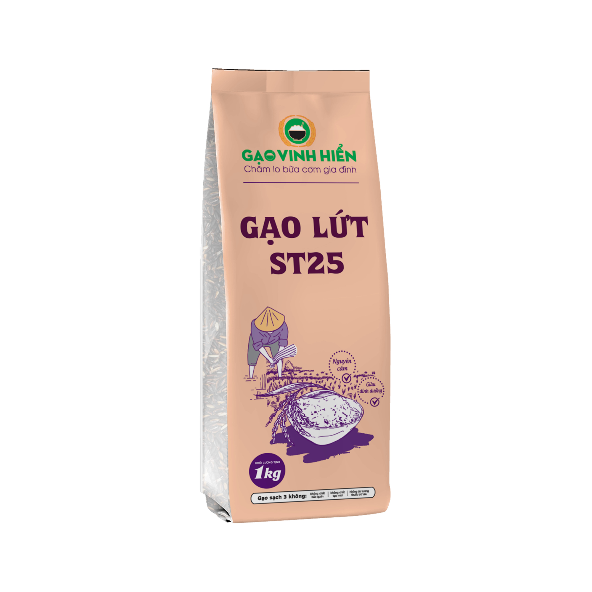  Gạo Lứt Thơm ST25- TÚI 1KG 