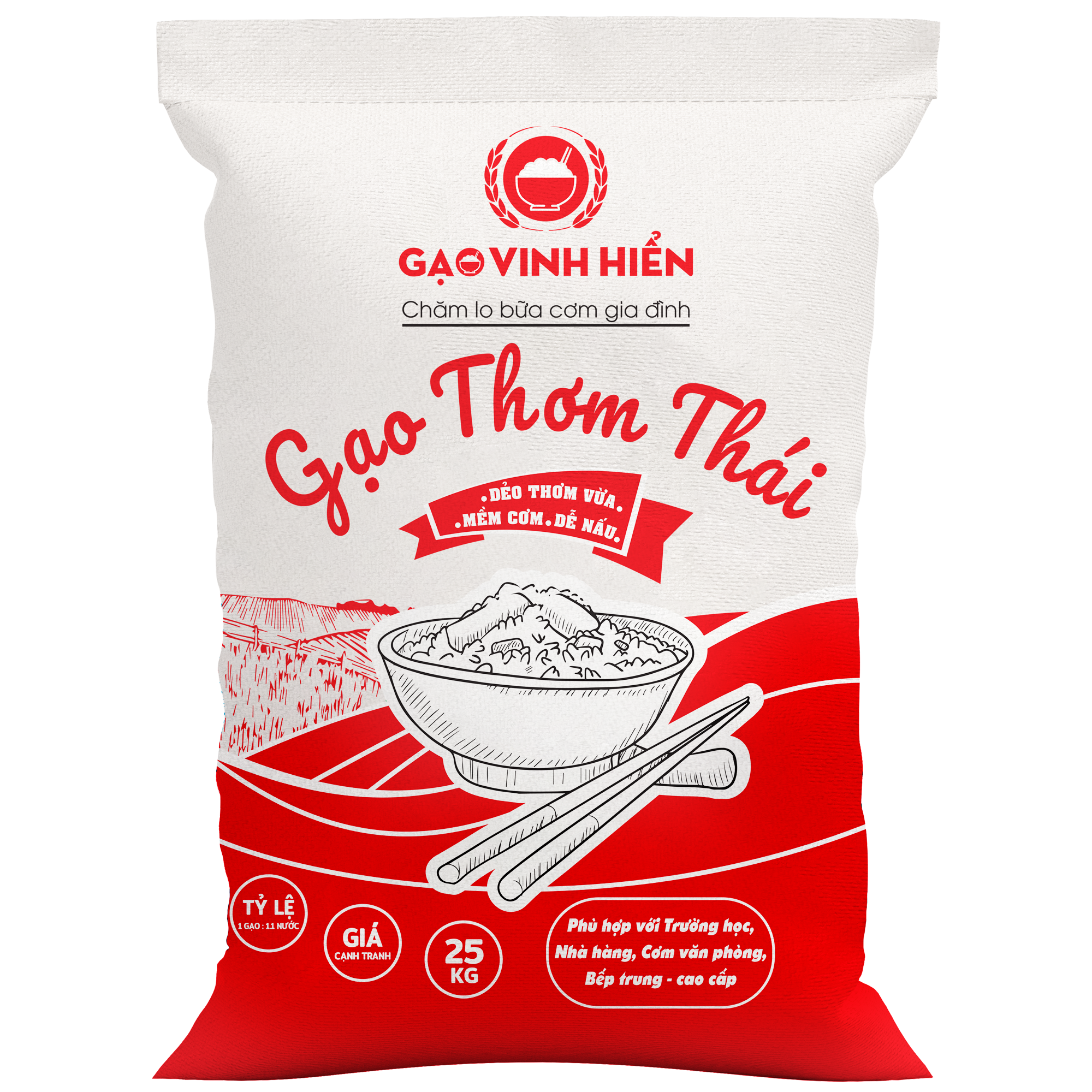  Gạo Thơm Thái Vinh Hiển- Túi 25KG 