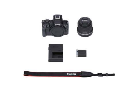 máy ảnh canon eos r50 kèm ống kính rf-s18- 45mm is stm (đen) | chính hãng