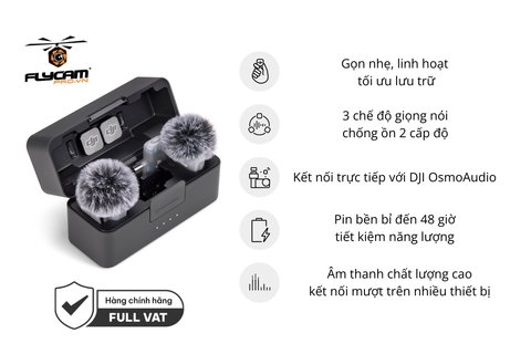 dji mic mini 2 (2tx+1 mobile rx+charging case)