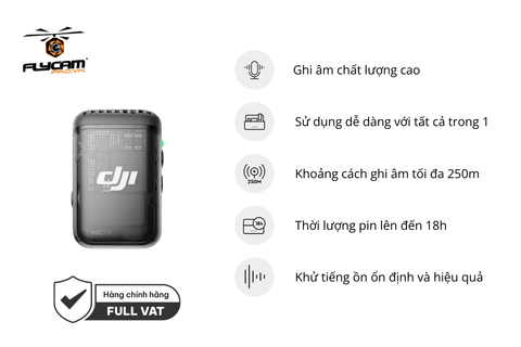 dji mic 2 transmitter (shadow black)