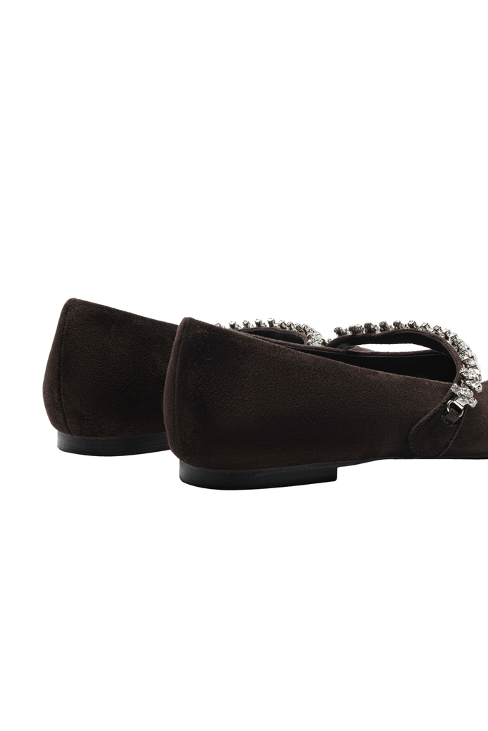 Giày Búp Bê Floralpunk Diana Ballerina Flats - Suede Brown