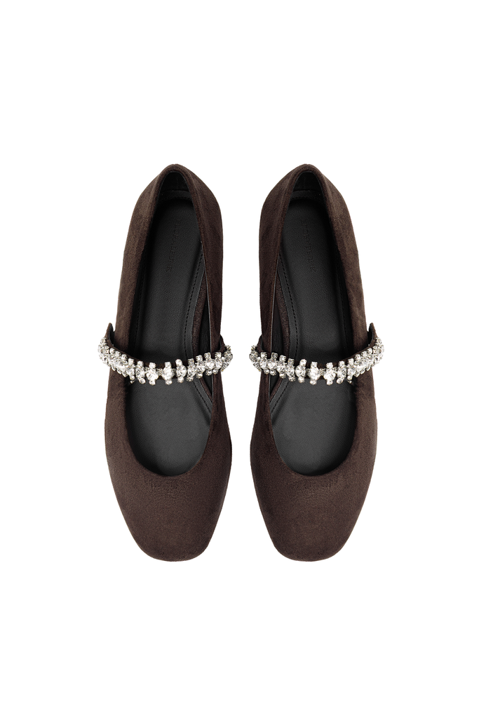 Giày Búp Bê Floralpunk Diana Ballerina Flats - Suede Brown