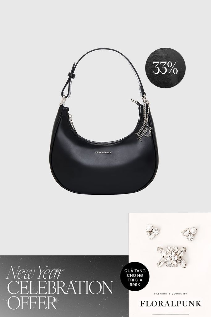 Túi Xách Floralpunk Amar Hobo Bag - Black