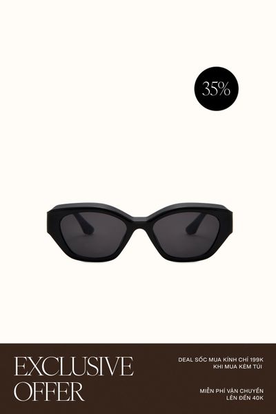 Mắt Kính Floralpunk Arden Sunglasses - Black