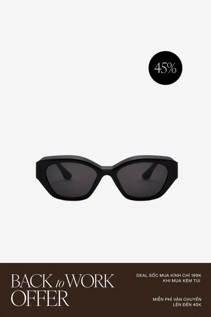 Mắt Kính Floralpunk Arden Sunglasses - Black
