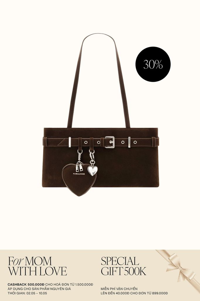 Túi Xách Floralpunk Belt Bag - Suede Brown