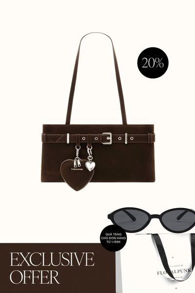 Túi Xách Floralpunk Belt Bag - Suede Brown