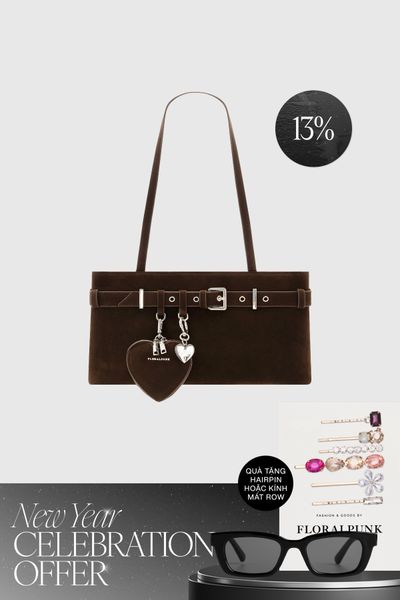 Túi Xách Floralpunk Belt Bag - Suede Brown