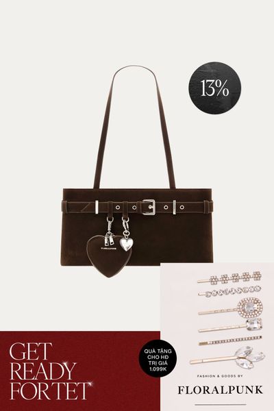 Túi Xách Floralpunk Belt Bag - Suede Brown