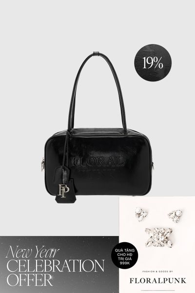 Túi Xách Floralpunk Berlin Briefcases Small - Black
