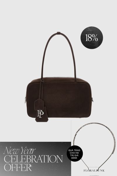 Túi Xách Floralpunk Berlin Briefcase Small - Suede Brown