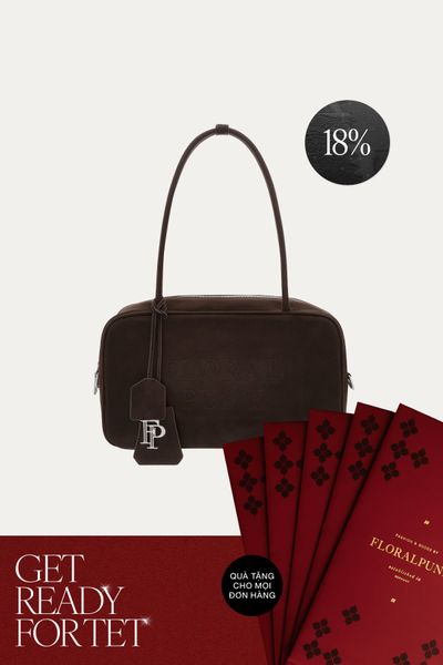 Túi Xách Floralpunk Berlin Briefcase Small - Suede Brown