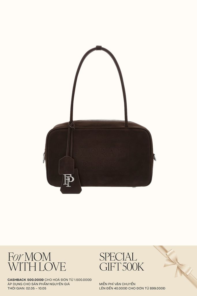 Túi Xách Floralpunk Berlin Briefcase Small - Suede Brown