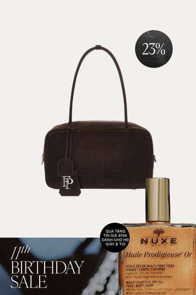 Túi Xách Floralpunk Berlin Briefcase Small - Suede Brown