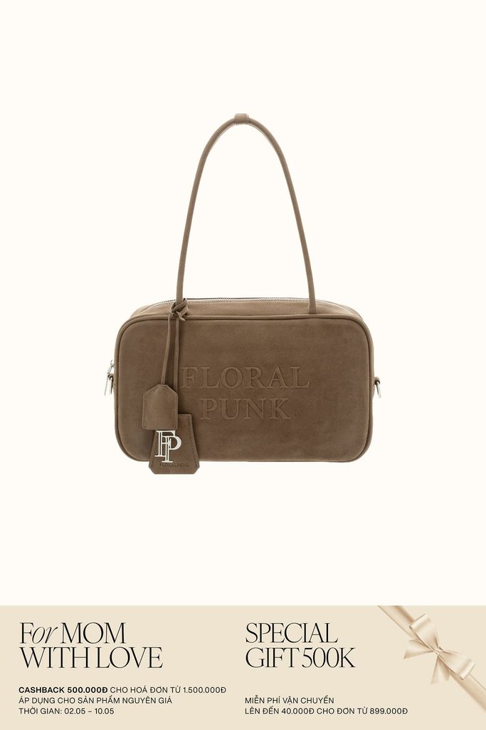 Túi Xách Floralpunk Berlin Briefcase Small - Suede Teddy