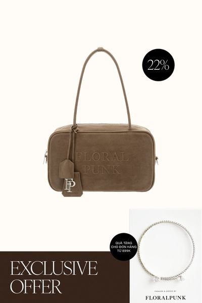 Túi Xách Floralpunk Berlin Briefcase Small - Suede Teddy