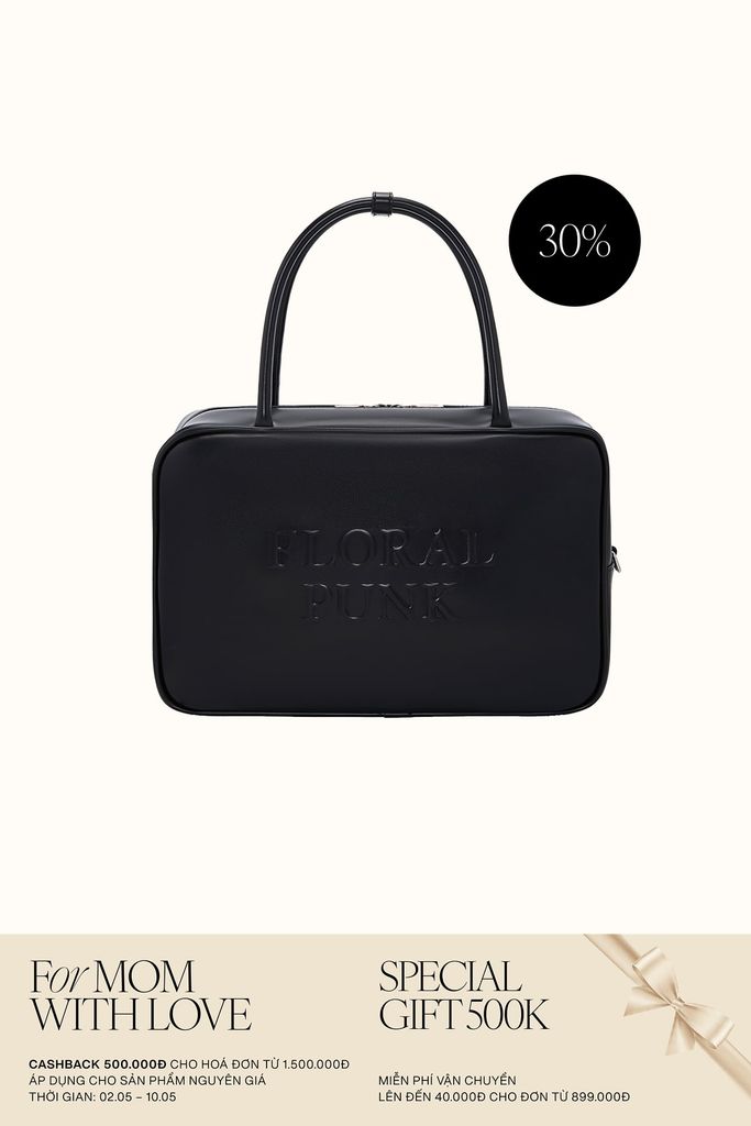 Túi Xách Florapunk Berlin Briefcase Bag - Black