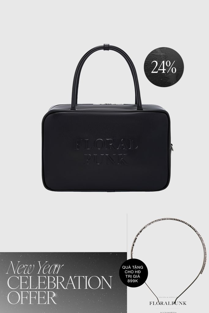 Túi Xách Florapunk Berlin Briefcase Bag - Black