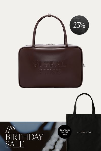 Túi Xách Floralpunk Berlin Briefcase Bag - Brown