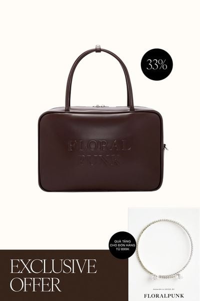 Túi Xách Floralpunk Berlin Briefcase Bag - Brown