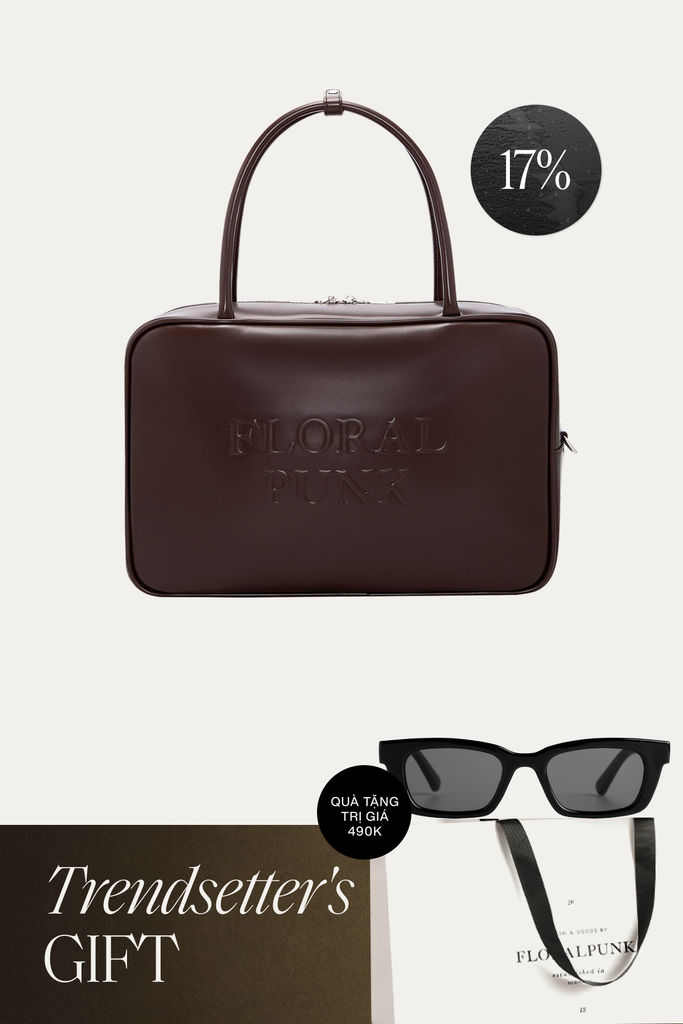 Túi Xách Floralpunk Berlin Briefcase Bag - Brown