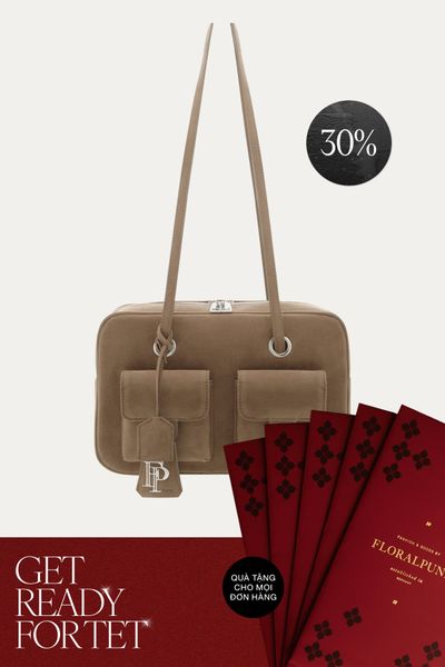 Túi Xách Floralpunk Berlin Pocket Box Bag - Suede Teddy