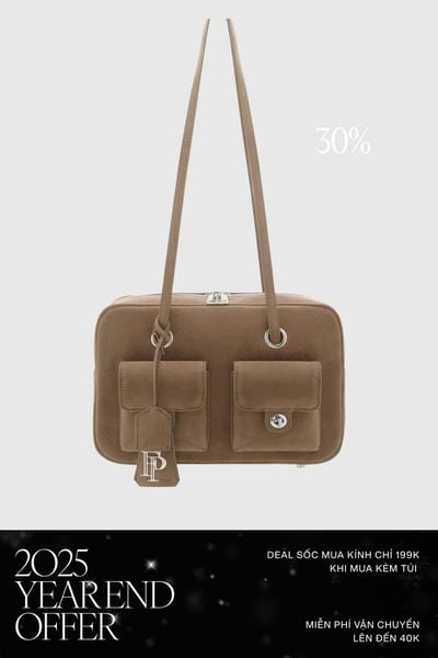 Túi Xách Floralpunk Berlin Pocket Box Bag - Suede Teddy