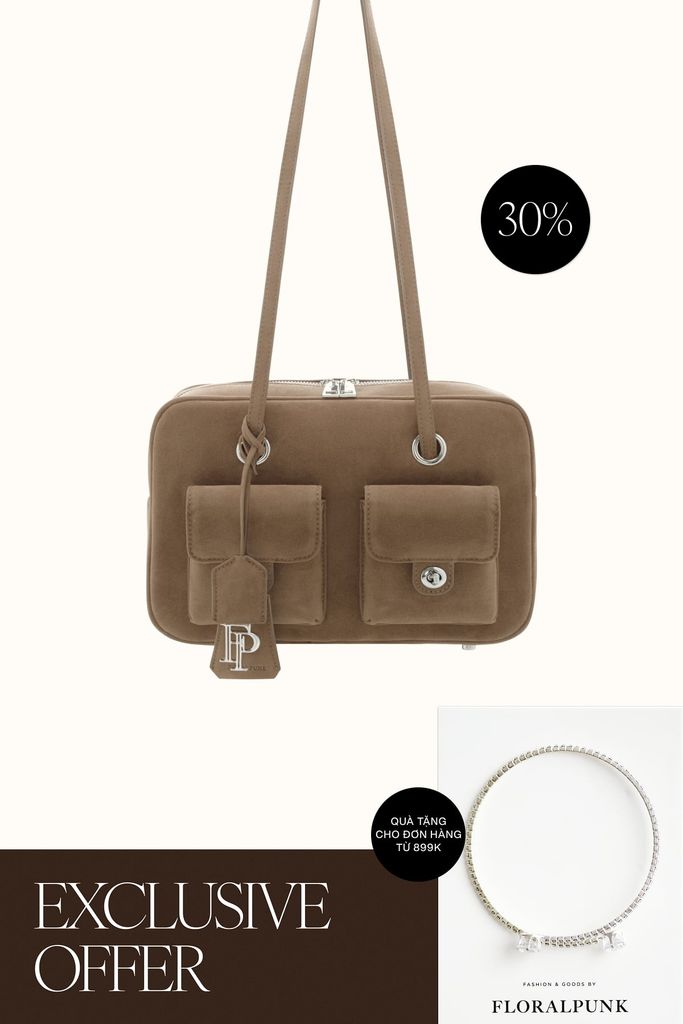 Túi Xách Floralpunk Berlin Pocket Box Bag - Suede Teddy