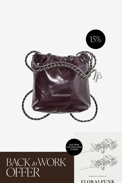 Túi Xách Floralpunk Brooklyn Mini Shopper - Plum