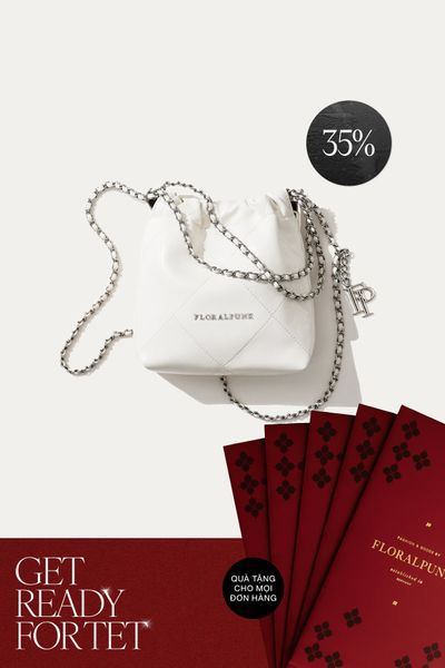 Túi Xách Floralpunk Brooklyn Mini Shopper - White
