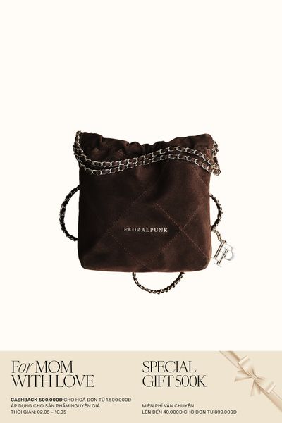Túi Xách Floralpunk Brooklyn Mini Suede Brown