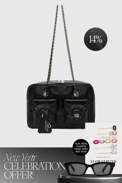 Túi Xách Floralpunk Brooklyn Pocket Box Bag - Black