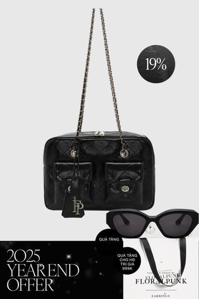 Túi Xách Floralpunk Brooklyn Pocket Box Bag - Black