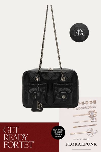 Túi Xách Floralpunk Brooklyn Pocket Box Bag - Black
