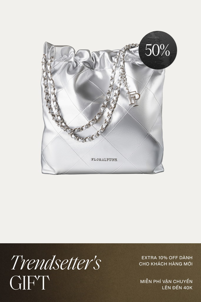 Túi Xách Floralpunk Brooklyn Shopper Quilted - Silver
