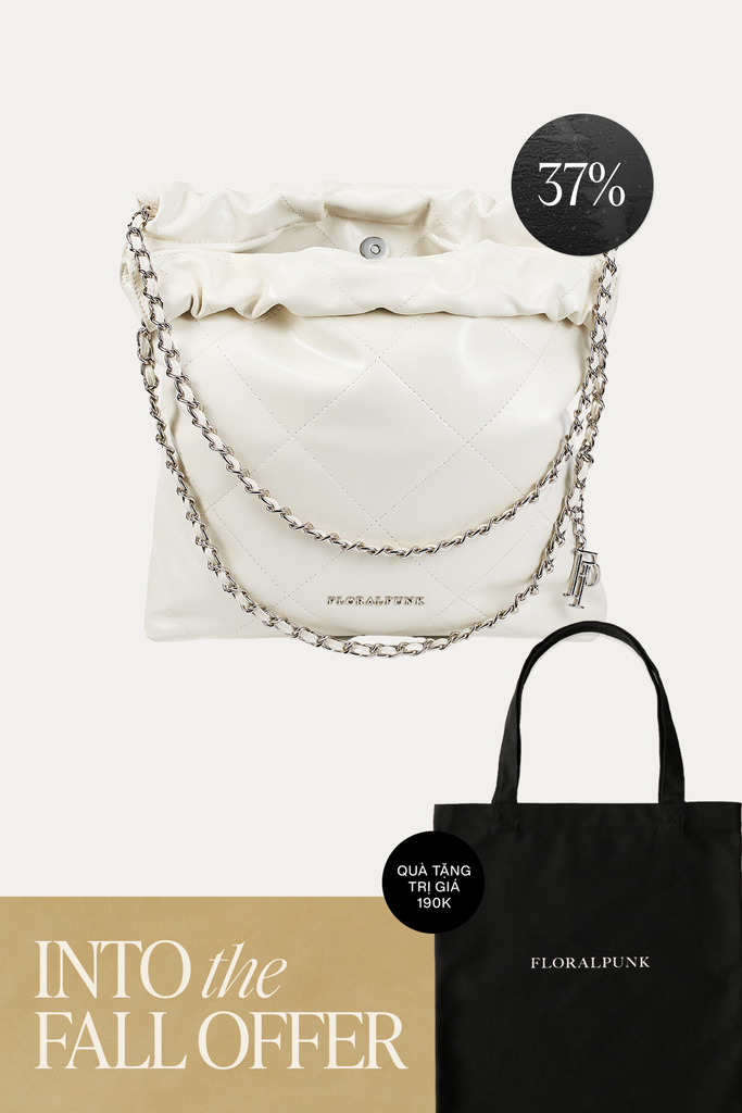 Túi Xách Floralpunk Brooklyn Shopper Quilted - White