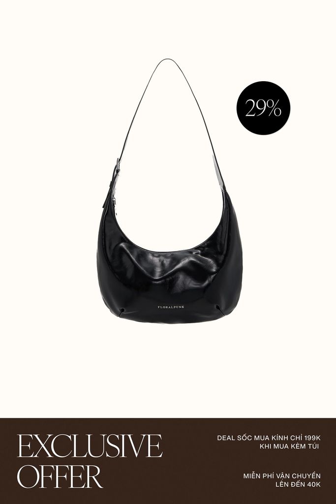 Túi Xách Floralpunk Brooklyn Slouchy - Black