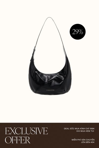 Túi Xách Floralpunk Brooklyn Slouchy - Black