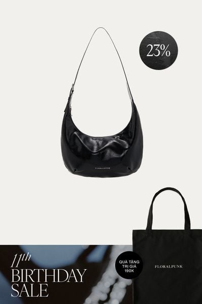 Túi Xách Floralpunk Brooklyn Slouchy - Black