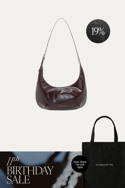 Túi Xách Floralpunk Brooklyn Slouchy Plum
