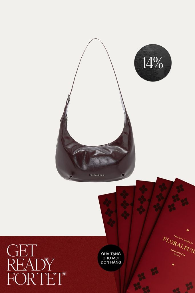 Túi Xách Floralpunk Brooklyn Slouchy Plum