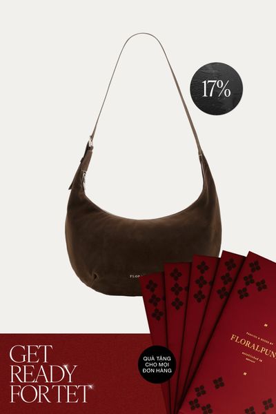 Túi Xách Floralpunk Brooklyn Slouchy - Suede Brown