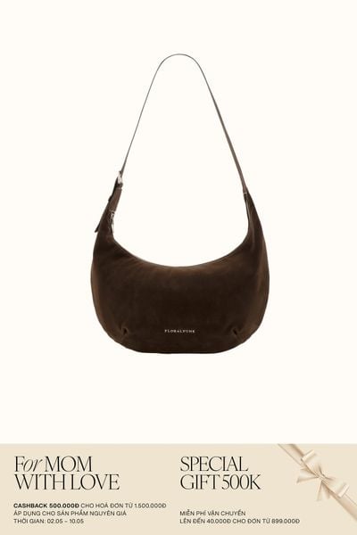 Túi Xách Floralpunk Brooklyn Slouchy - Suede Brown
