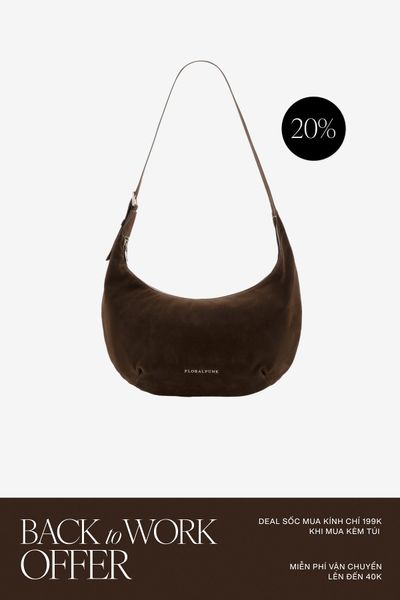 Túi Xách Floralpunk Brooklyn Slouchy - Suede Brown