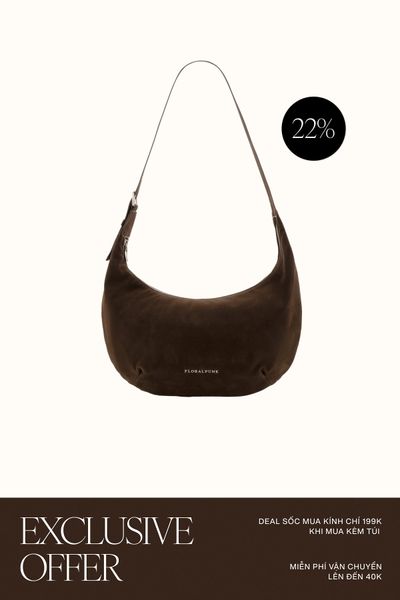 Túi Xách Floralpunk Brooklyn Slouchy - Suede Brown